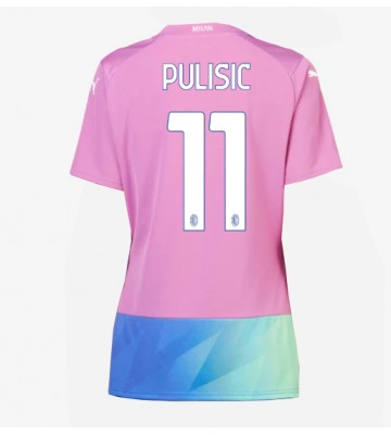 AC Milan Christian Pulisic #11 Replika Tredjetrøje Dame 2023-24 Kortærmet